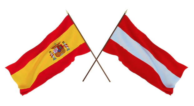 Spain and Austria flags