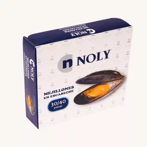 Noly Pickled mussels (mejillones en escabeche), large can with 30-40 pieces, 330g drained