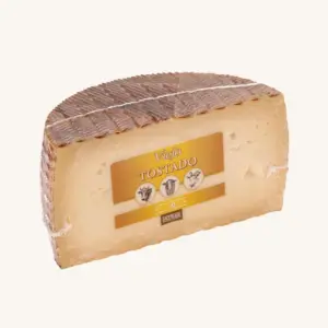 Hacendado Viejo Tostado (toasted aged) mixed milk cheese, half-wheel