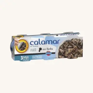 Hacendado Squid slices in ink (calamar en trozos en tinta), from Galicia, 3-can pack